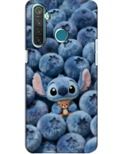 Чехол для Realme 5 Pro с картинкой «Стич и голубика»