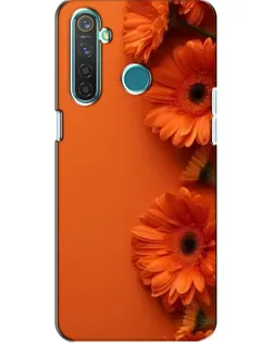 Чехол для Realme 5 Pro с картинкой «Оранжевые герберы»