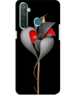 Чохол для Realme 5 Pro з картинкою «Срібна фантазійна квітка»