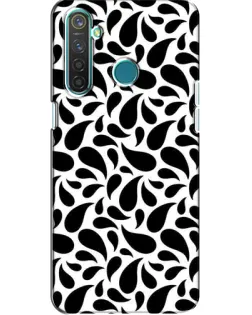 Чехол для Realme 5 Pro с картинкой «Контрастные черные капли»