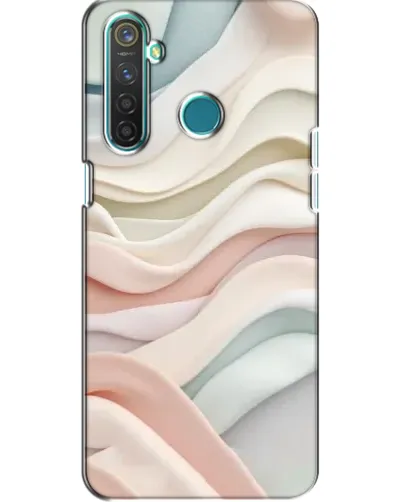 Чехол для Realme 5 Pro с картинкой «Пастельные нежные волны»