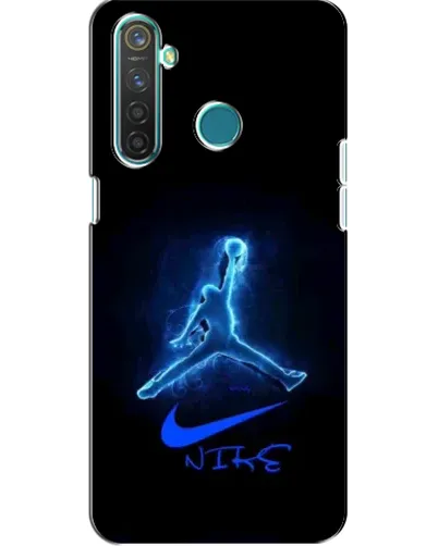 Чехол для Realme 5 с картинкой «Jordan Neon Blue»