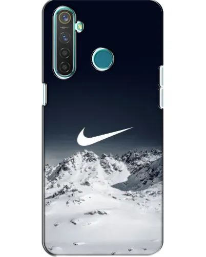 Чехол для Realme 5 с картинкой «Nike — зимние горы»
