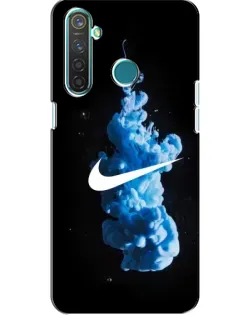 Чехол для Realme 5 с картинкой «Nike и синий дым»