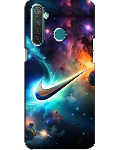 Чехол для Realme 5 с картинкой «Космический Nike Swoosh»