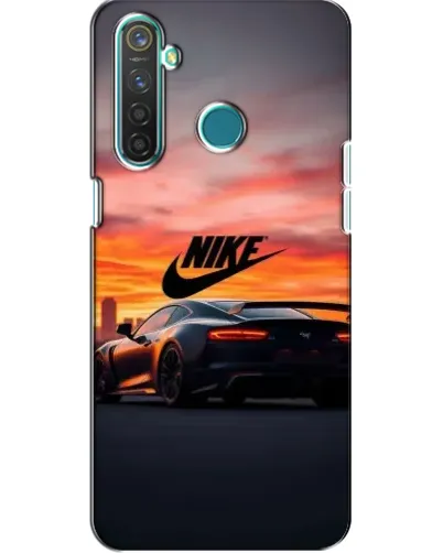 Чехол для Realme 5 с картинкой «Nike и суперкар»