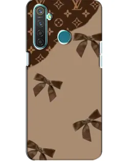Чехол для Realme 5 с картинкой «LV — кофейный атлас»
