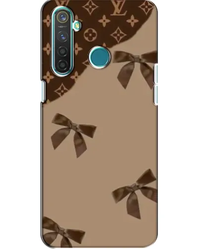 Чехол для Realme 5 с картинкой «LV — кофейный атлас»