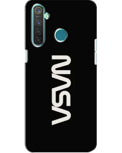 Чехол для Realme 5 с картинкой «NASA — вертикальный логотип»