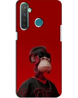 Чохол для Realme 5 з картинкою «Bored Ape в червоному»