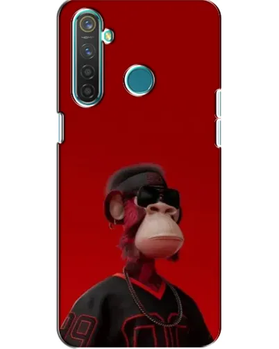 Чохол для Realme 5 з картинкою «Bored Ape в червоному»