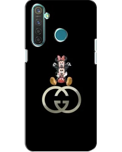 Чохол для Realme 5 з картинкою «Мінні Маус на лого»