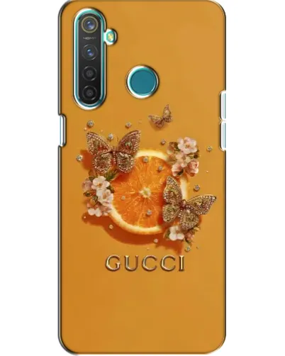 Чехол для Realme 5 с картинкой «Gucci — золотые бабочки» Чехол для Realme 5 с картинкой «Gucci — золотые бабочки»