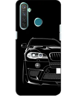 Чохол для Realme 5 з картинкою «Темний силует BMW»