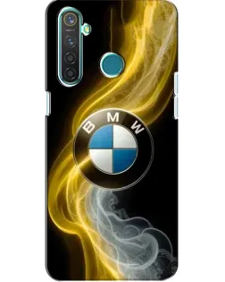 Чохол для Realme 5 з картинкою «Золотистий дим BMW»