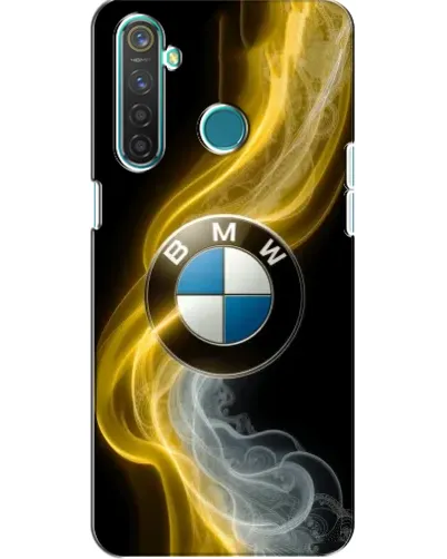 Чохол для Realme 5 з картинкою «Золотистий дим BMW»