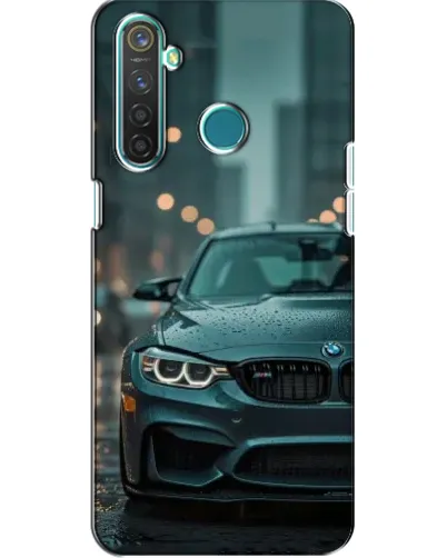 Чохол для Realme 5 з картинкою «BMW у вогнях міста»