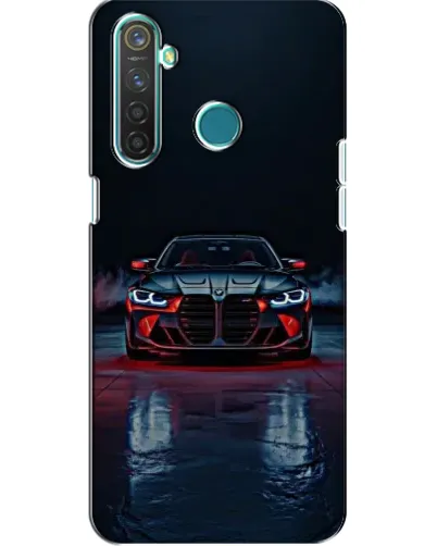Чохол для Realme 5 з картинкою «BMW на мокрій дорозі»