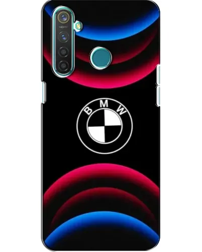 Чохол для Realme 5 з картинкою «Логотип BMW та неонові дуги»