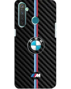 Чохол для Realme 5 з картинкою «Емблема BMW та карбон»