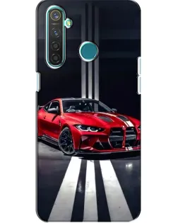 Чохол для Realme 5 з картинкою «Червона BMW на дорозі»