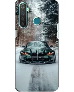 Чохол для Realme 5 з картинкою «BMW у зимовому лісі»
