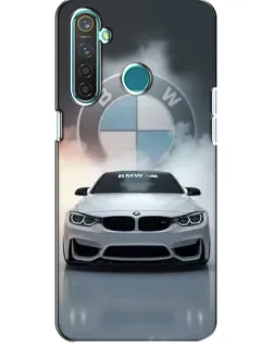Чохол для Realme 5 з картинкою «BMW в білому диму»