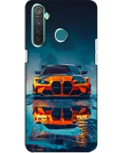 Чохол для Realme 5 з картинкою «BMW — золота емблема»