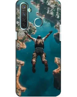 Чохол для Realme 5 з картинкою «PUBG — вільне падіння»