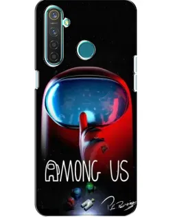 Чохол для Realme 5 з картинкою «Червоний імпостер — макро»