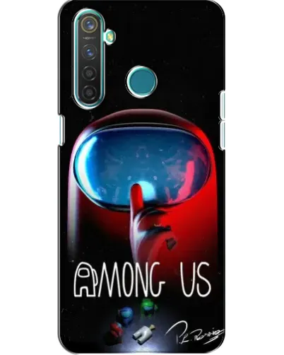 Чехол для Realme 5 с картинкой «Красный импостер — макро» Чехол для Realme 5 с картинкой «Красный импостер — макро»