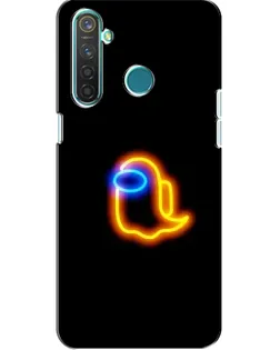 Чохол для Realme 5 з картинкою «Among Us неонове сяйво»