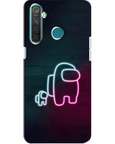 Чехол для Realme 5 с картинкой «Among Us неон-арт» Чехол для Realme 5 с картинкой «Among Us неон-арт»
