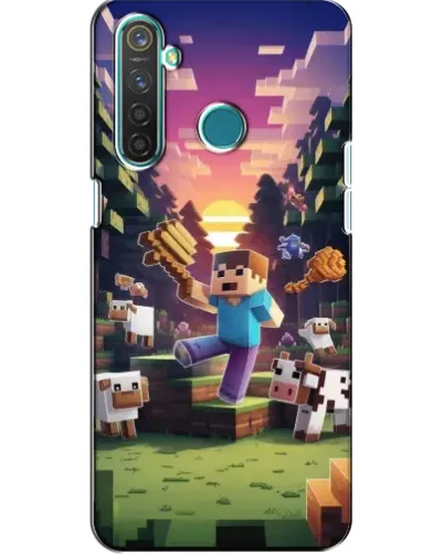 Чехол для Realme 5 с картинкой «Стив на ферме» Чехол для Realme 5 с картинкой «Стив на ферме»