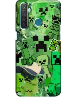 Чохол для Realme 5 з картинкою «Кріпери Minecraft»