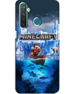 Чехол для Realme 5 с картинкой «Minecraft ледяной мир»