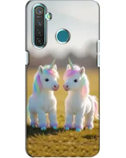 Чохол для Realme 5 з картинкою «Пара єдинорогів»