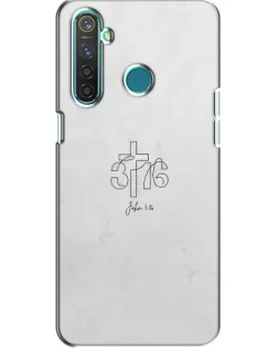 Чехол для Realme 5 с картинкой «Иоанна 3:16 Крест»