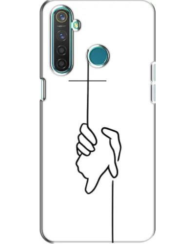 Чехол для Realme 5 с картинкой «Рука держит»