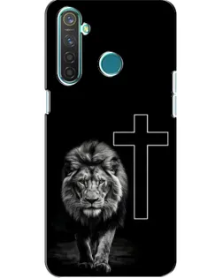 Чехол для Realme 5 с картинкой «Лев и Крест»