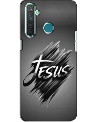 Чехол для Realme 5 с картинкой «Надпись Jesus Graffiti»