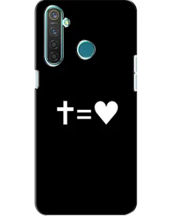 Чехол для Realme 5 с картинкой «Крест и Сердце»