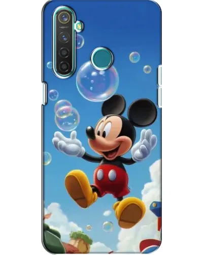 Чохол для Realme 5 з картинкою «Mickey та мильні бульбашки»