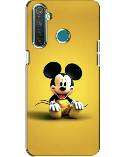 Чохол для Realme 5 з картинкою «Міккі на жовтому»
