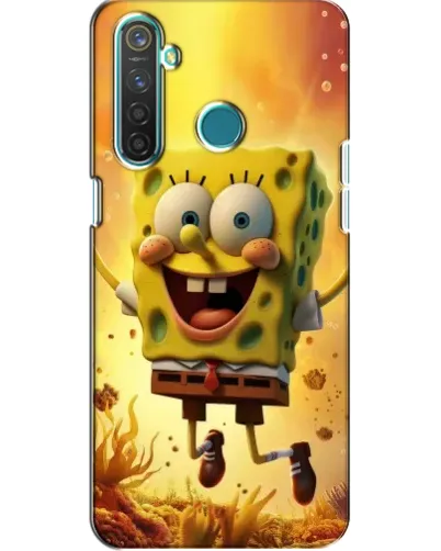Чохол для Realme 5 з картинкою «Губка Боб стрибає» Чохол для Realme 5 з картинкою «Губка Боб стрибає»