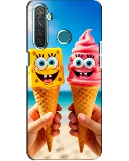 Чохол для Realme 5 з картинкою «Спанч Боб морозиво»
