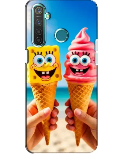 Чохол для Realme 5 з картинкою «Спанч Боб морозиво» Чохол для Realme 5 з картинкою «Спанч Боб морозиво»