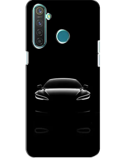 Чохол для Realme 5 з картинкою «Силует Tesla Night»