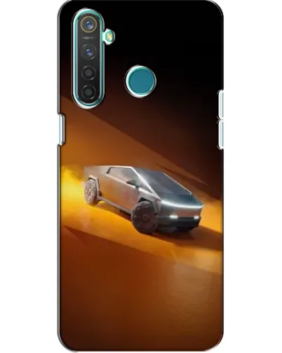 Чохол для Realme 5 з картинкою «Cybertruck у пустелі»
