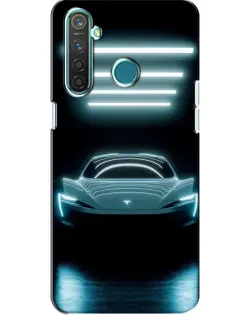 Чохол для Realme 5 з картинкою «Tesla в неоні» Чохол для Realme 5 з картинкою «Tesla в неоні»